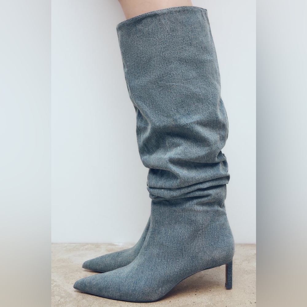 Zara SLOUCHY DENIM BOOTS
DENIM BLUE - Picture 5 of 7